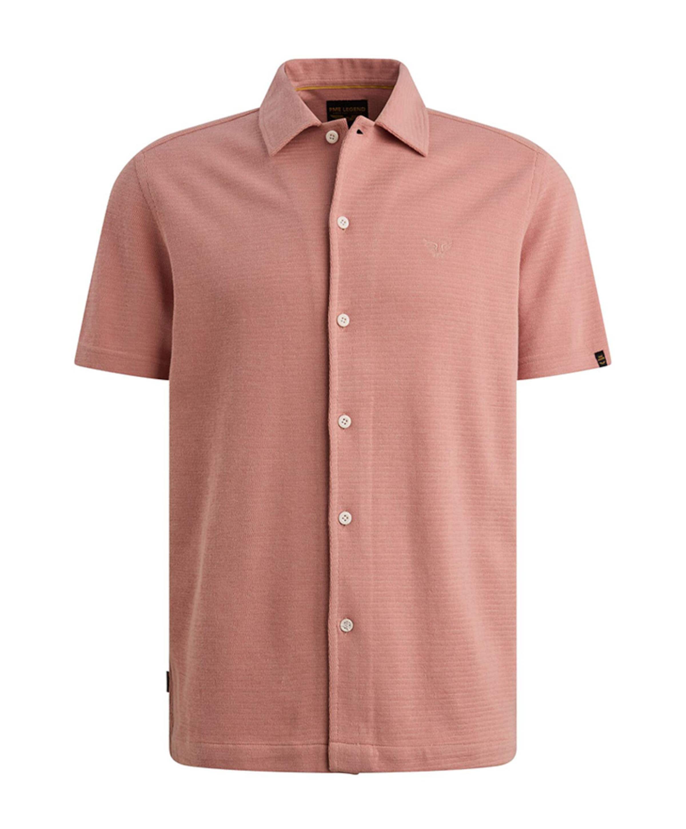 Heren overhemd korte mouw roze