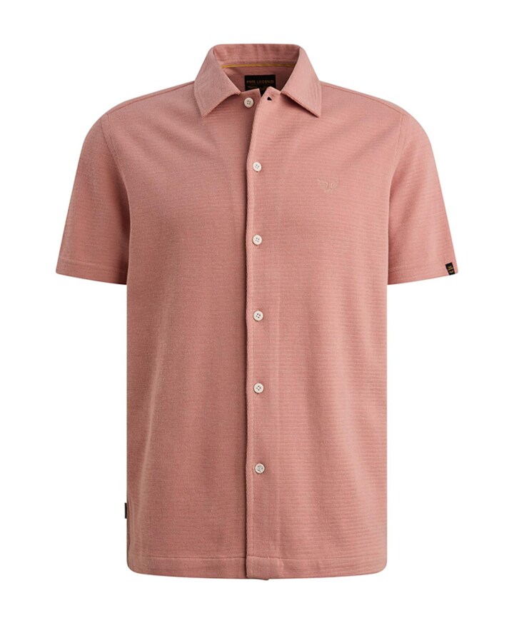 Heren overhemd korte mouw roze