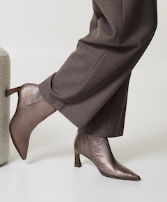 dames enkellaarzen beige