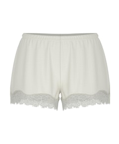 Dames pyjamashort ecru