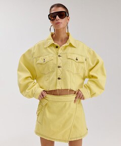 Dames spijkerjas  geel