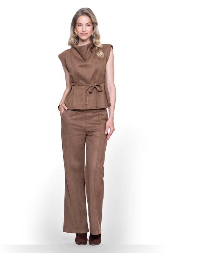 pants dames broek bruin