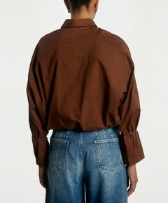 Dames blouse bruin