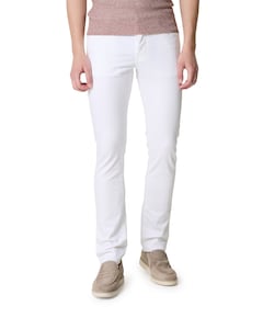 Nick Slim 5 pkt heren jeans wit