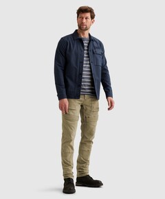 Heren overhemd lange mouw blauw