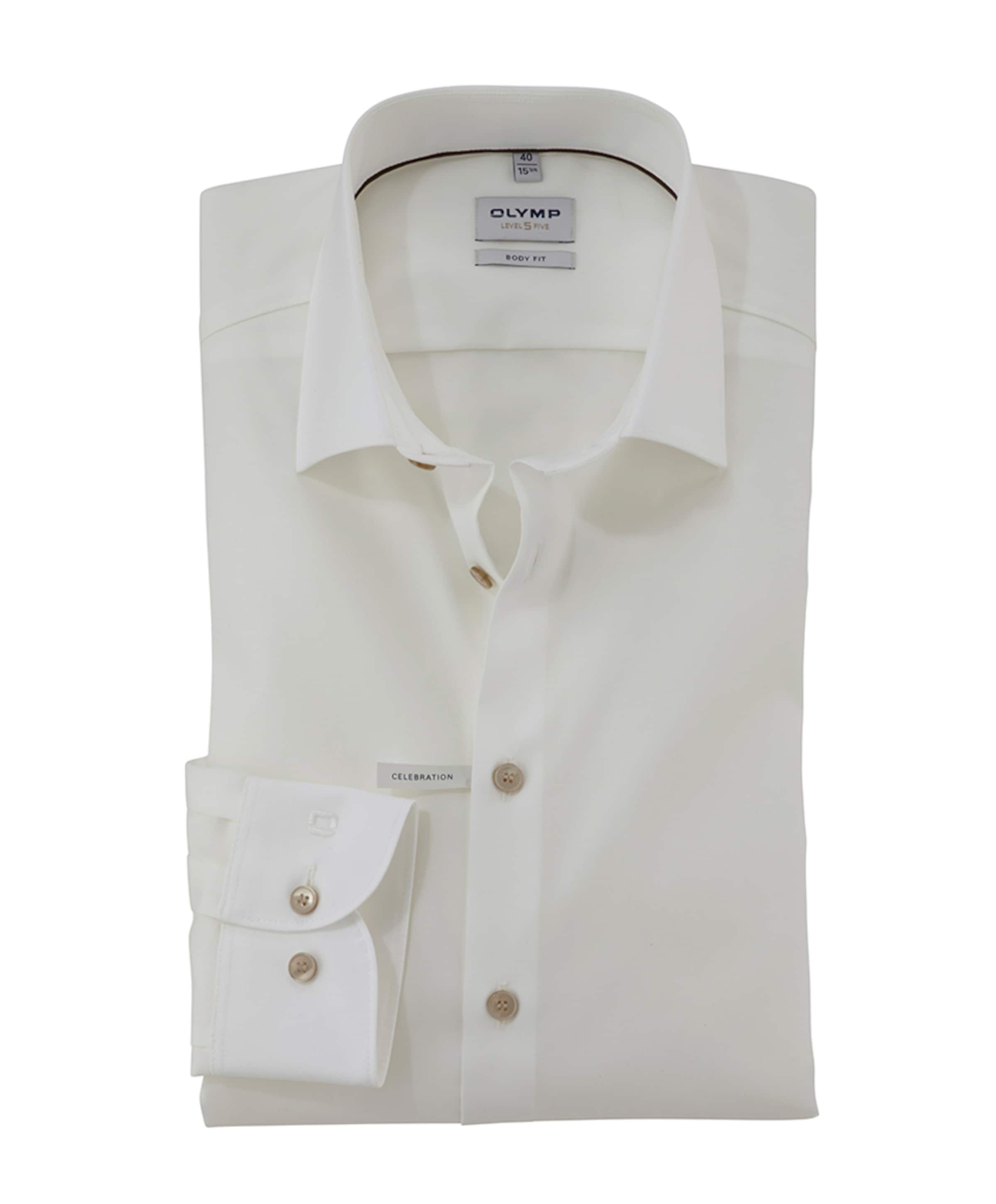 Heren overhemd lange mouw wit