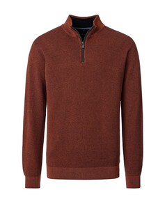 Trui met rits brique