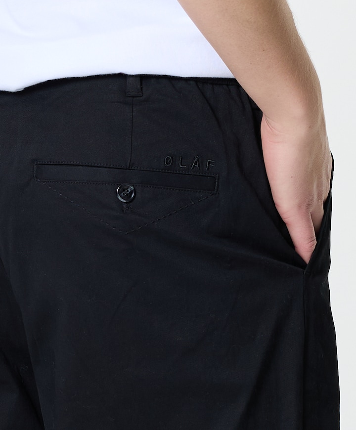 OLAF Regulart Pleated Pant heren pantalon zwart