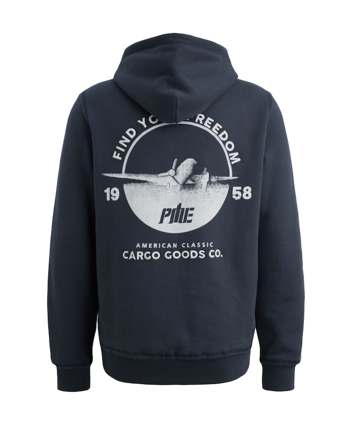 Heren hoodie blauw