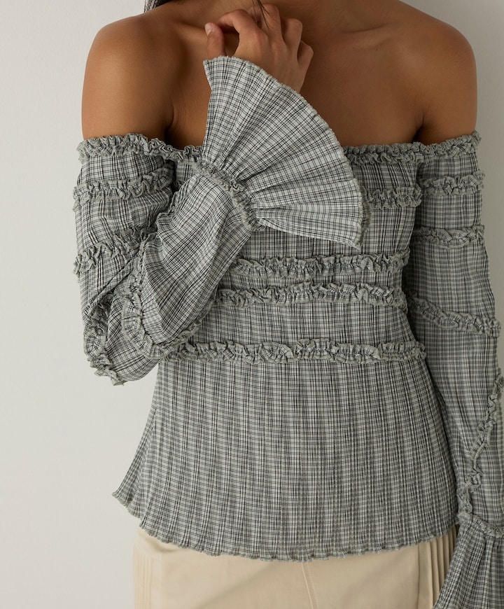 Dames blouse grijs