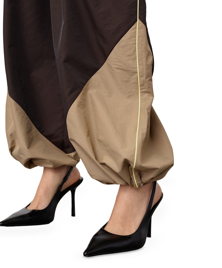 AloraCC Block Pant dames broek bruin