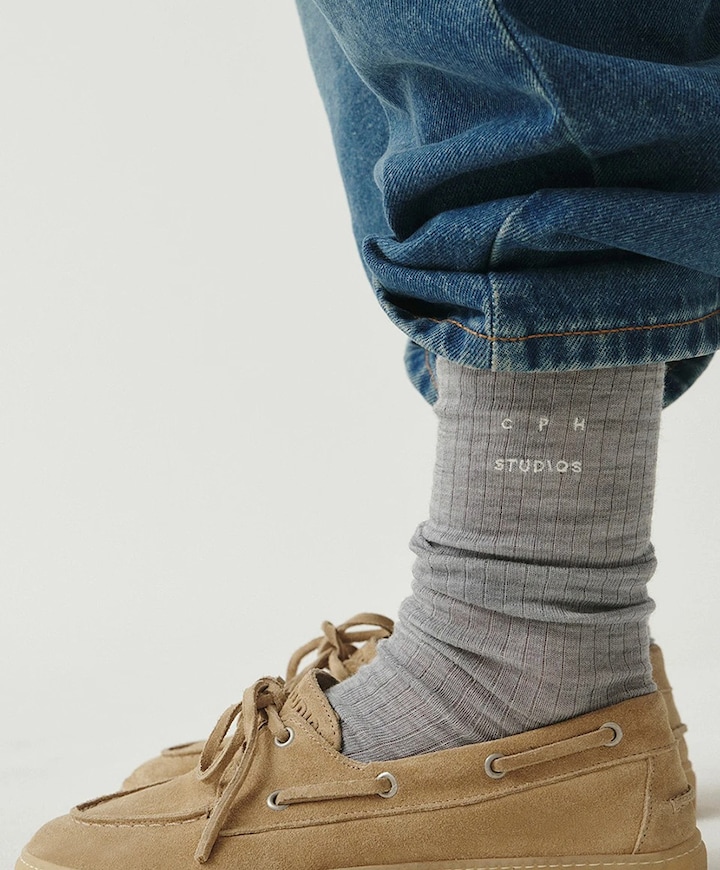 heren moccasins beige