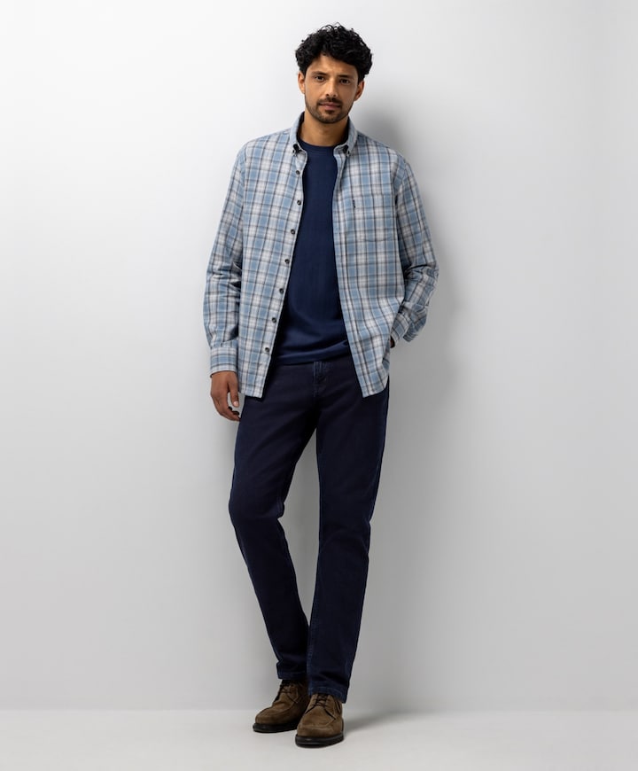 Heren overshirt blauw
