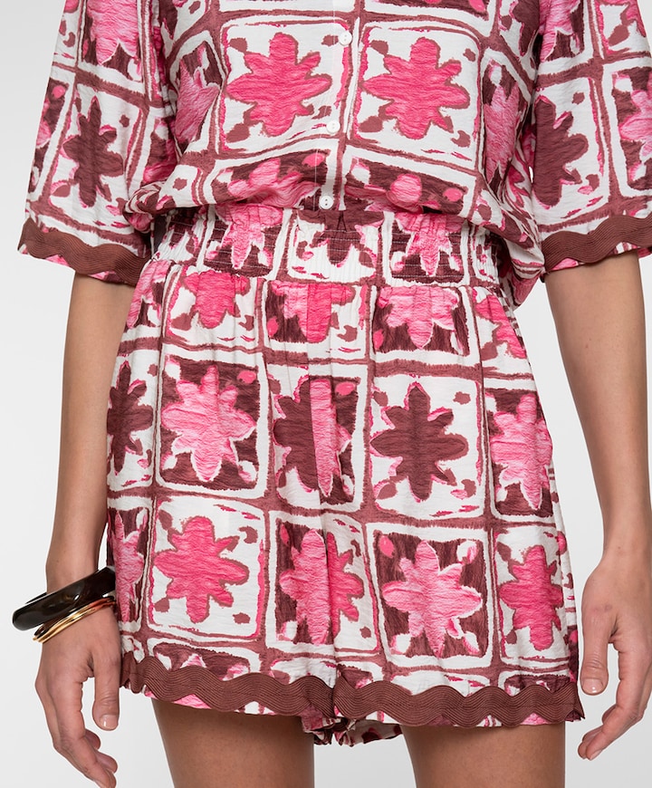 Dames korte broek roze