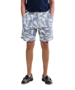 Geometric shapes heren korte broek ecru