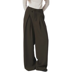 Eddina Woven dames broek bruin
