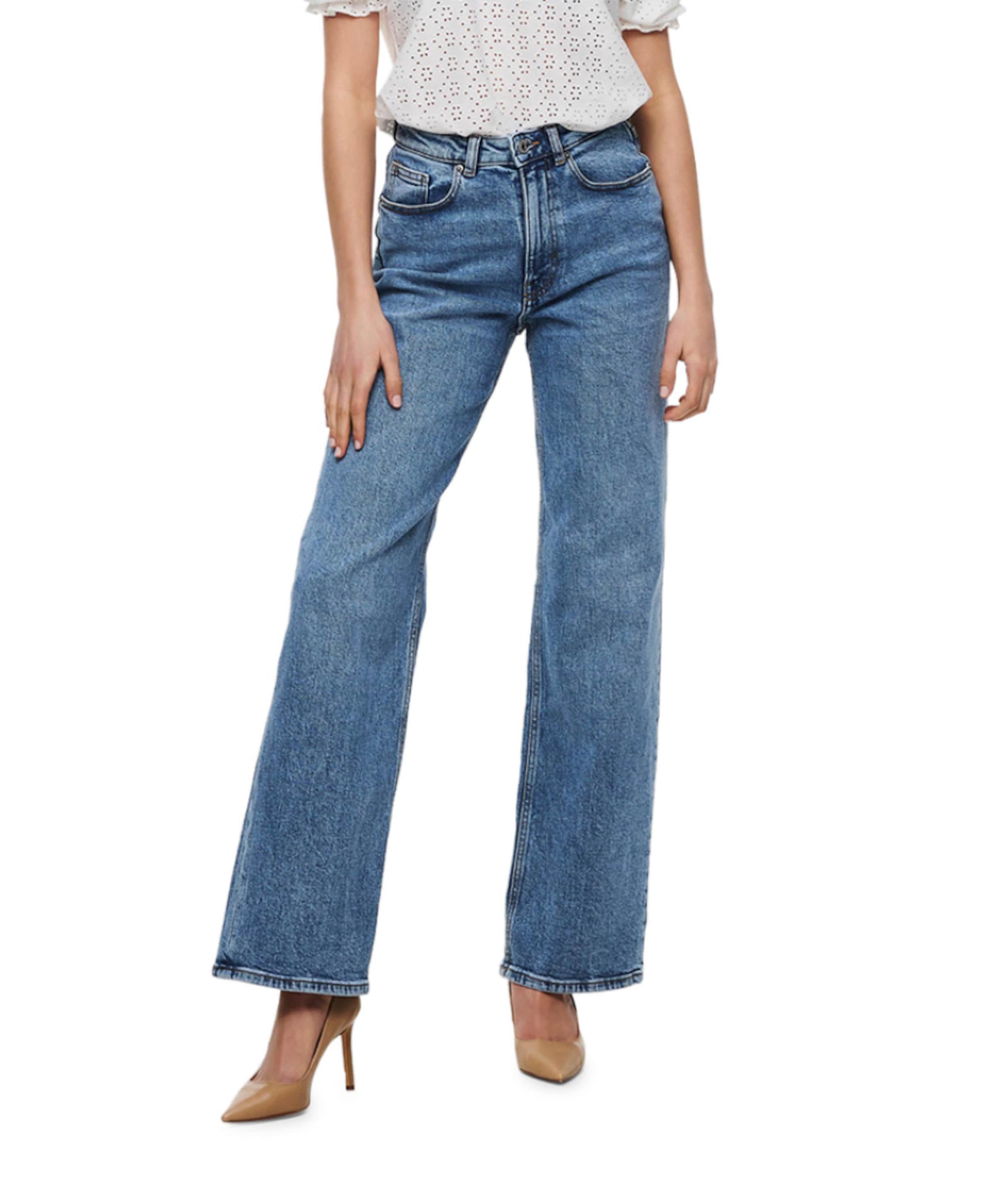 ONLJUICY LIFE HW WIDE LEG REA365  N dames jeans blauw