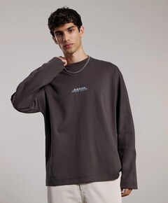 Heren longsleeve grijs