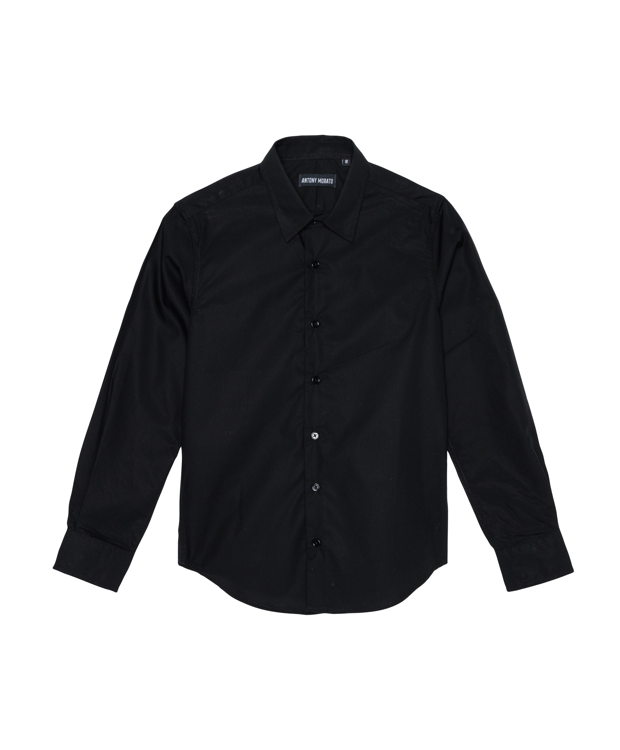 Jongens overhemd lange mouw zwart