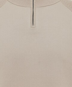 Heren trui met rits ecru