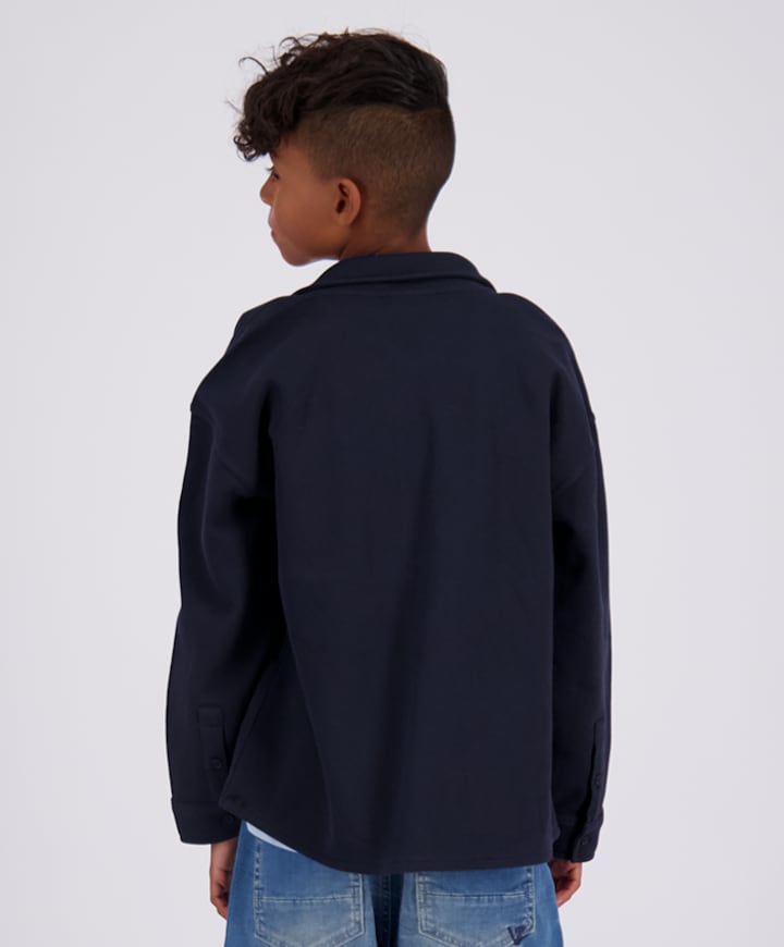 Jongens overhemd lange mouw blauw