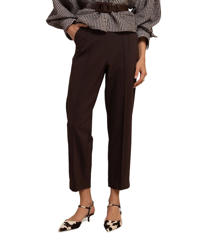 Roisin bonded dames broek bruin