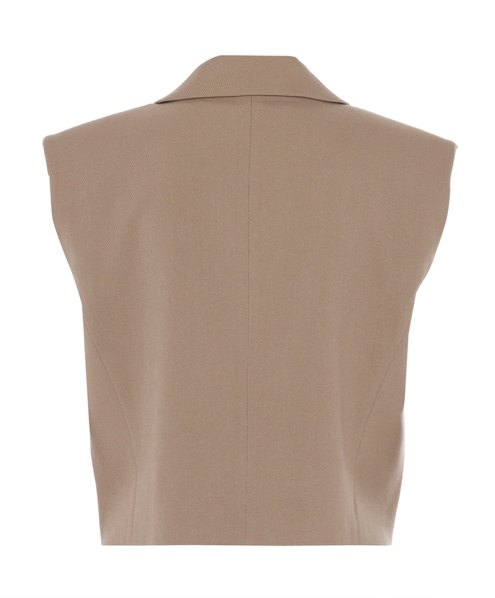 Dames gilet beige
