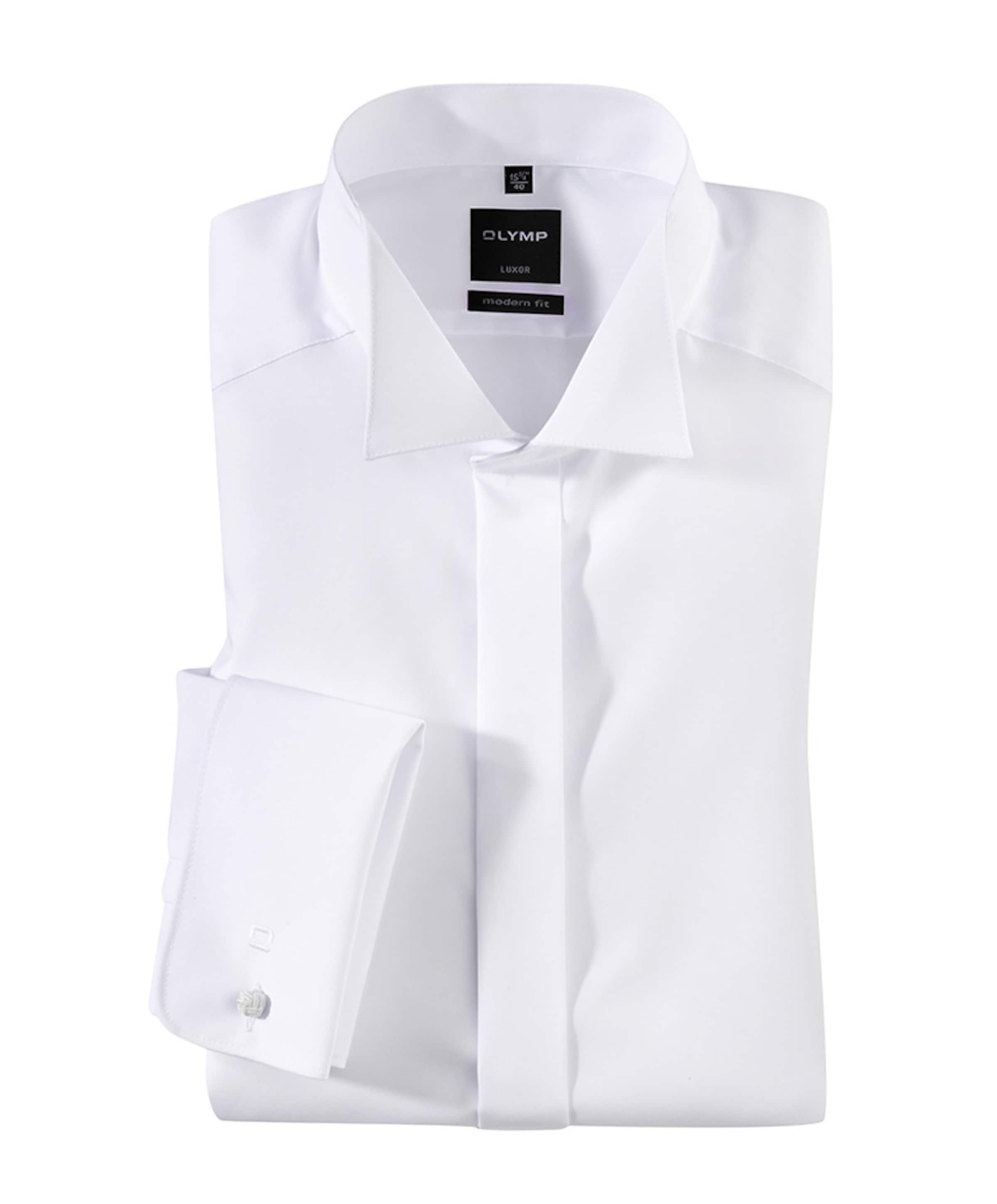 Heren smoking overhemd wit