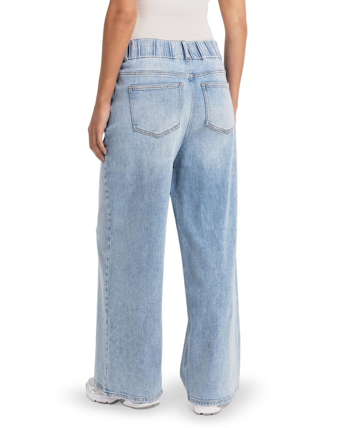 Losvallende dames jeans blauw