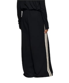 wide tape broek zwart