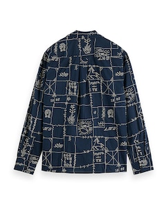 Heren overhemd lange mouw blauw