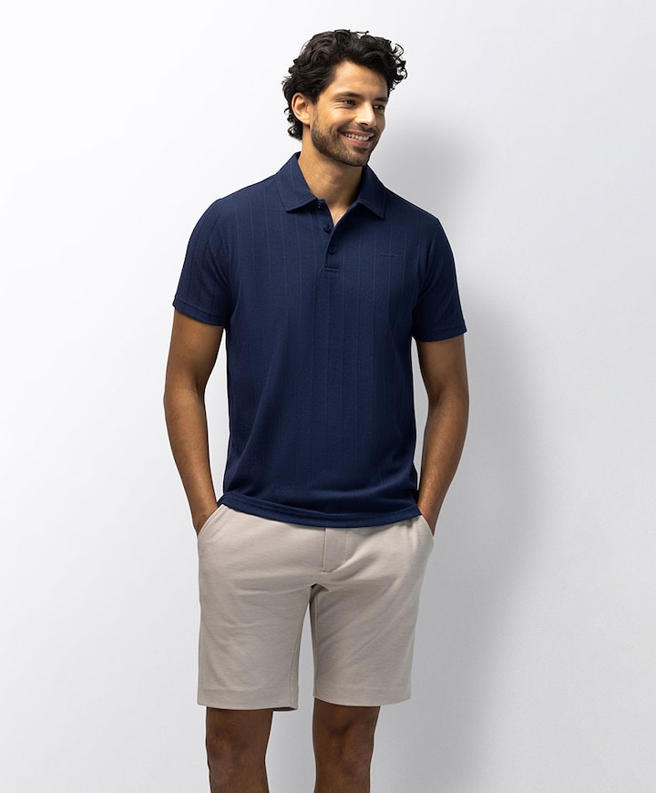 Heren polo blauw