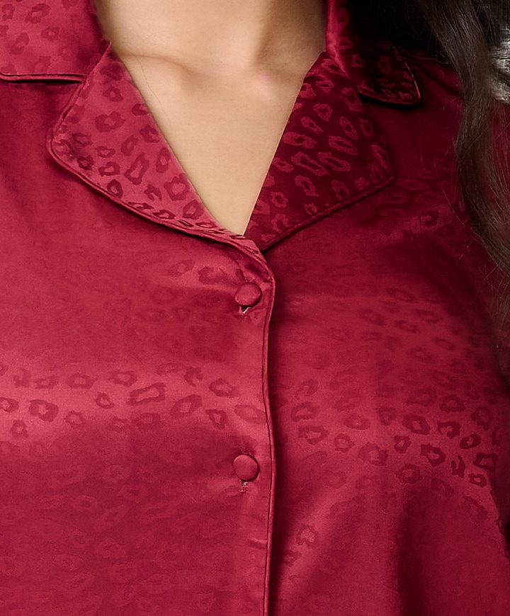Dames pyjama bordeaux