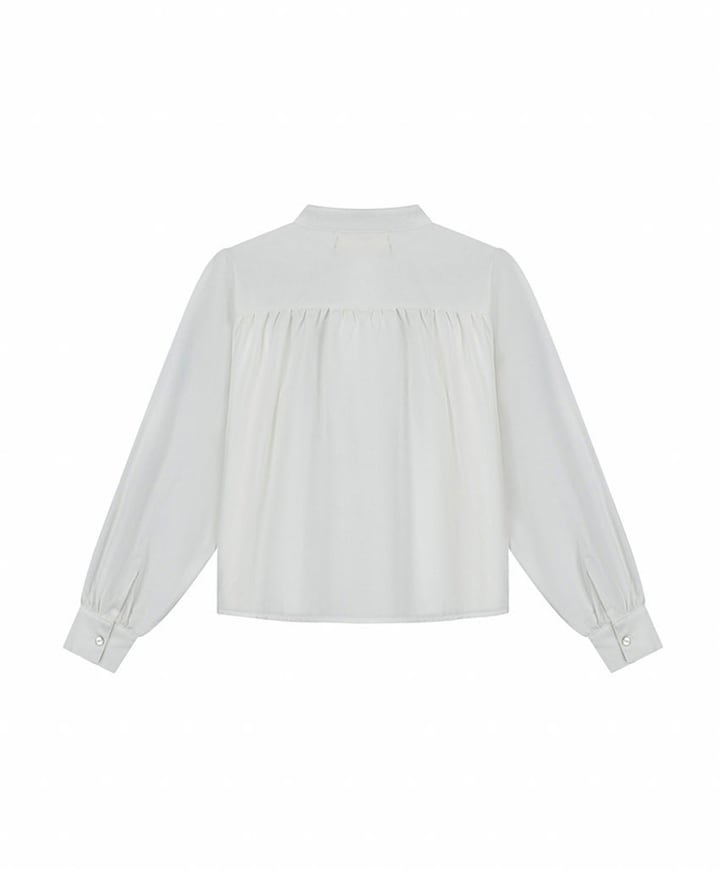 Meisjes blouse lange mouw wit