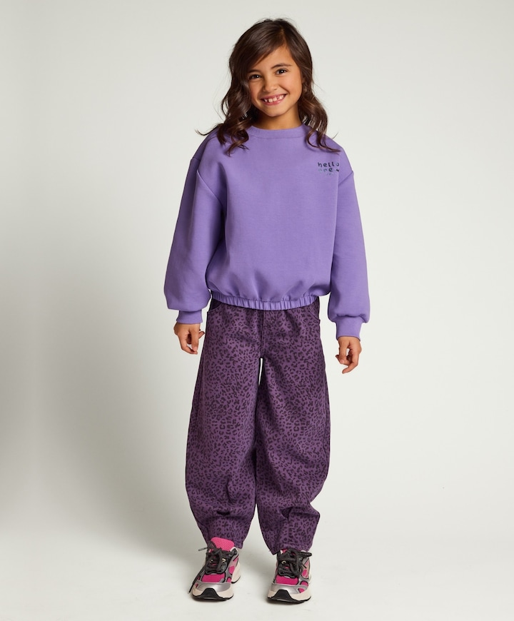 Little leopard meisjes jeans paars
