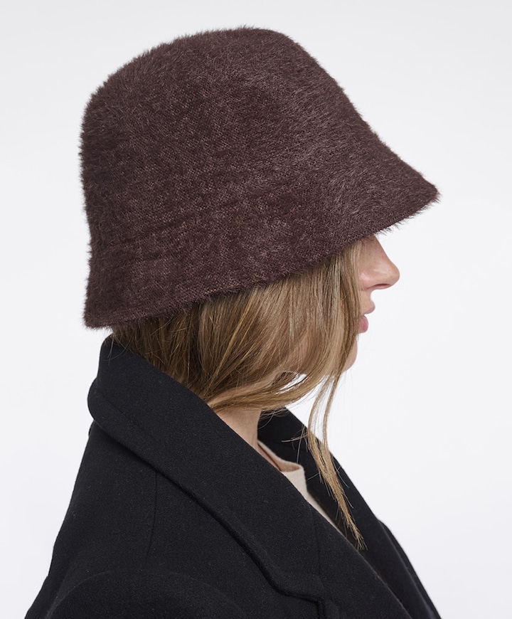 Dames bucket hat bruin