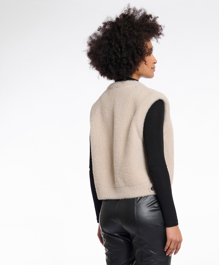Dames gilet beige