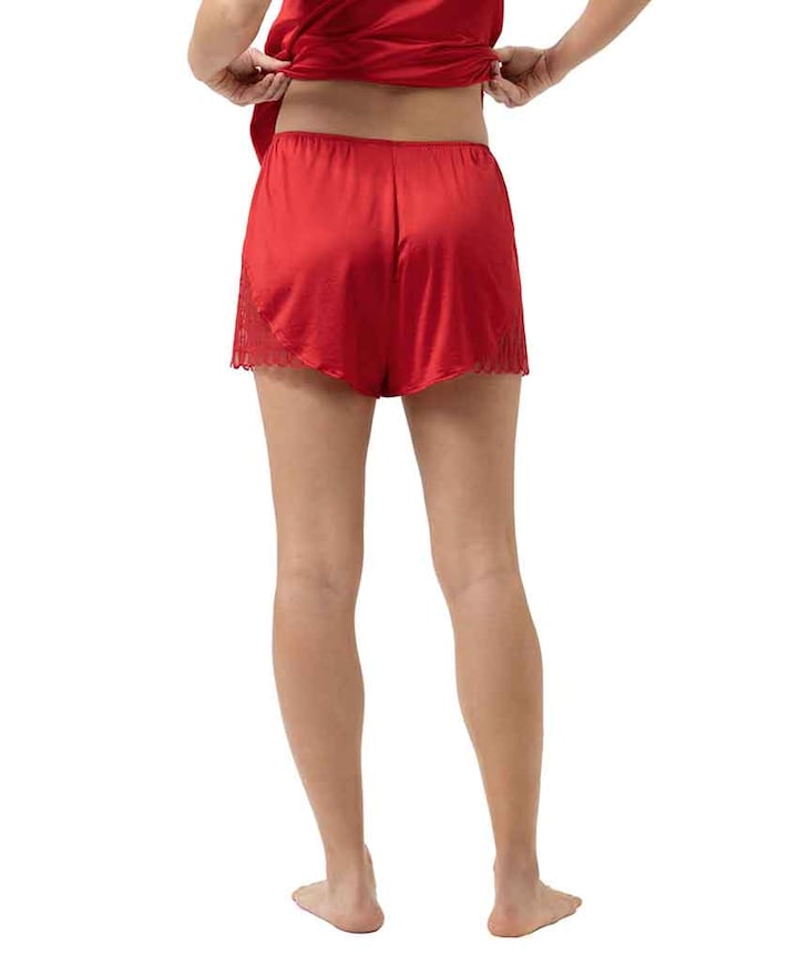 Dames pyjamashort rood