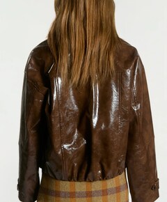 Dames jas bruin