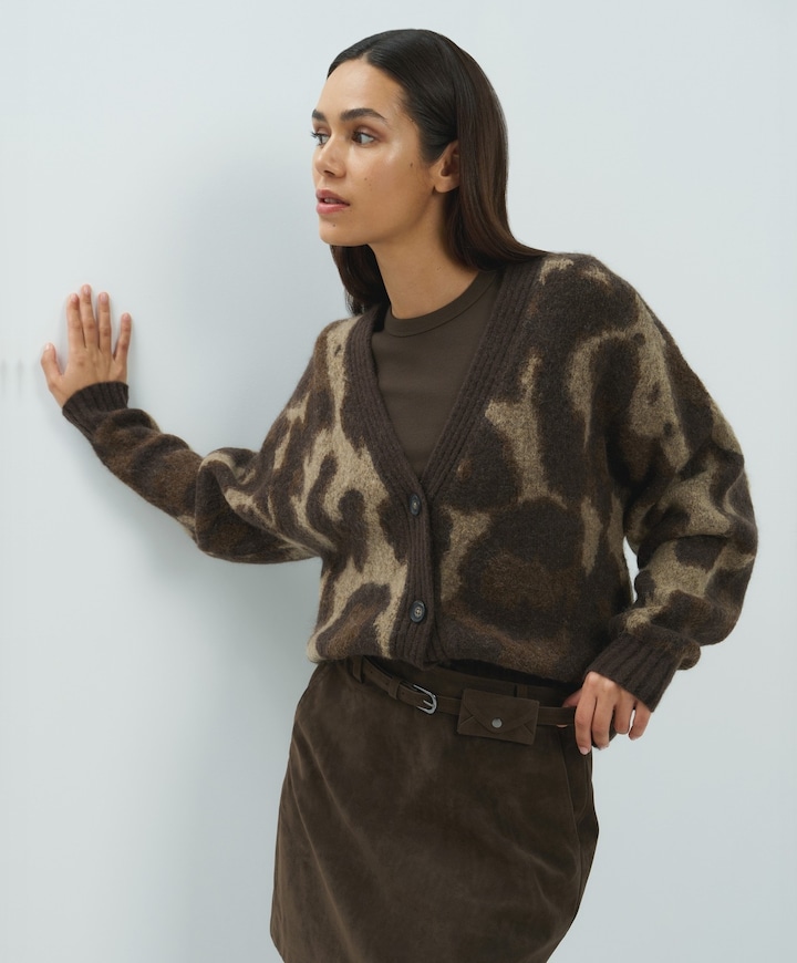 Dames vest bruin