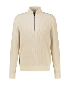 Heren trui met rits beige
