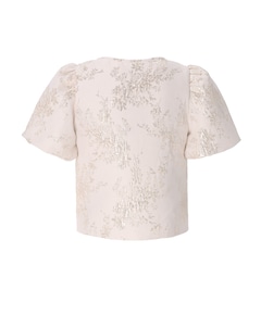 Meisjes blouse korte mouw goud