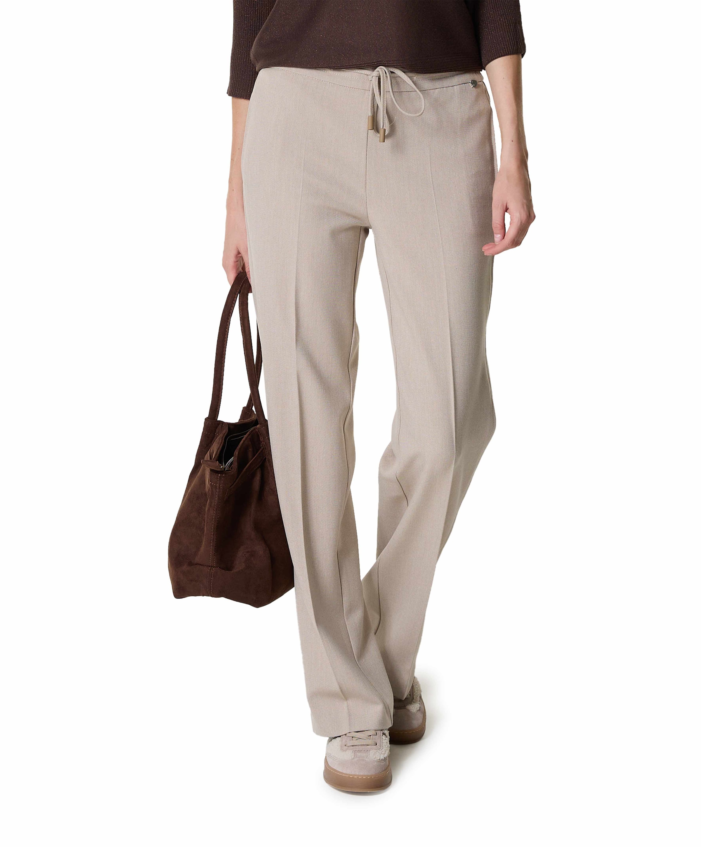 Scarlet Wide Leg dames broek beige