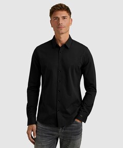 Heren overhemd lange mouw zwart
