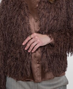 Dames vest bruin