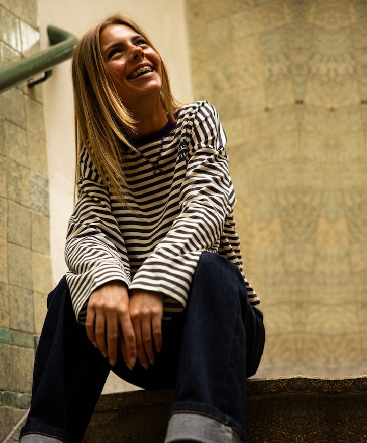 Meisjes longsleeve grijs