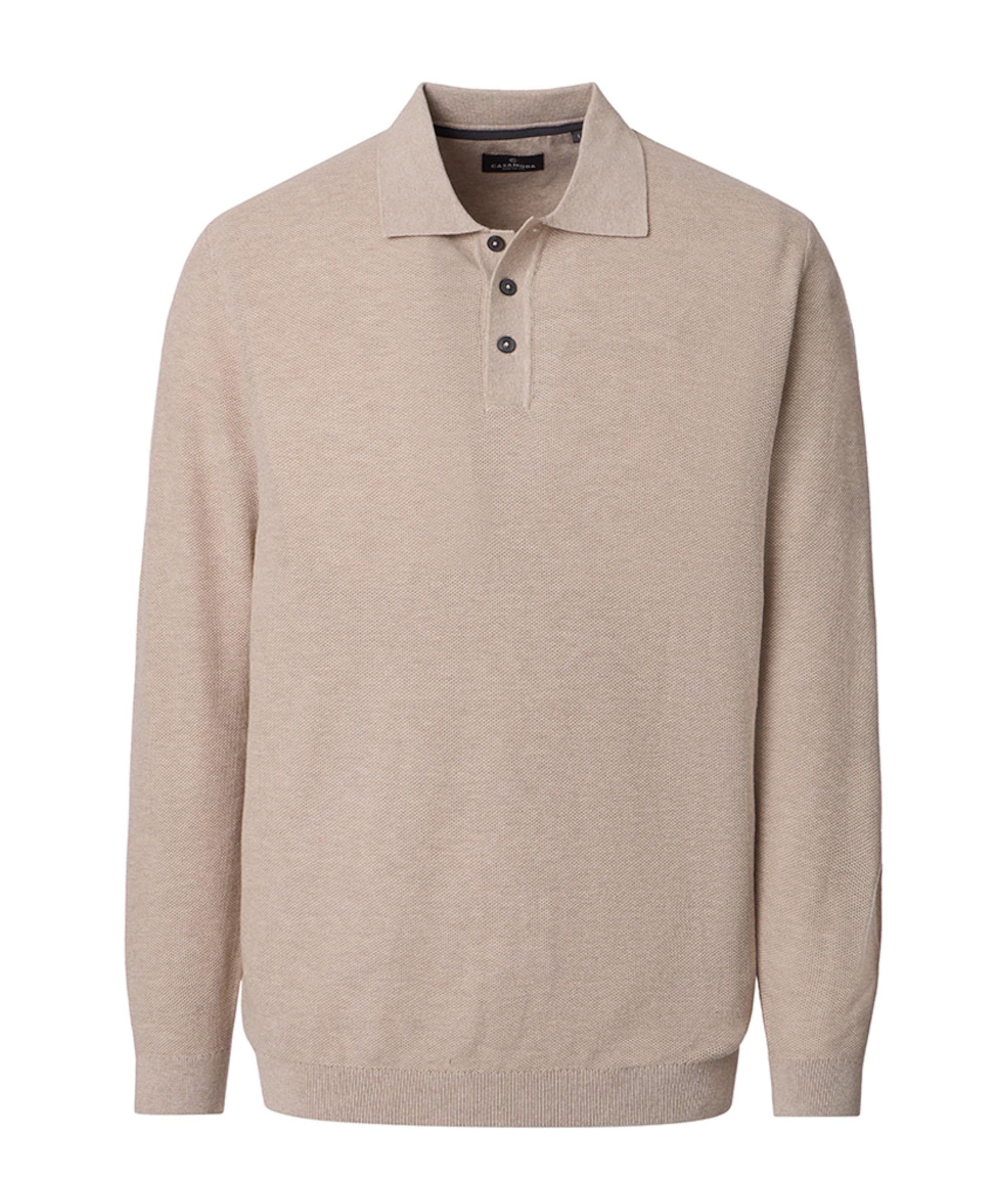 Heren polo beige