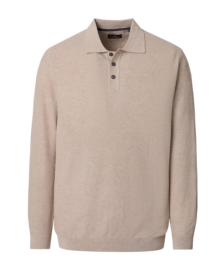 Heren polo beige