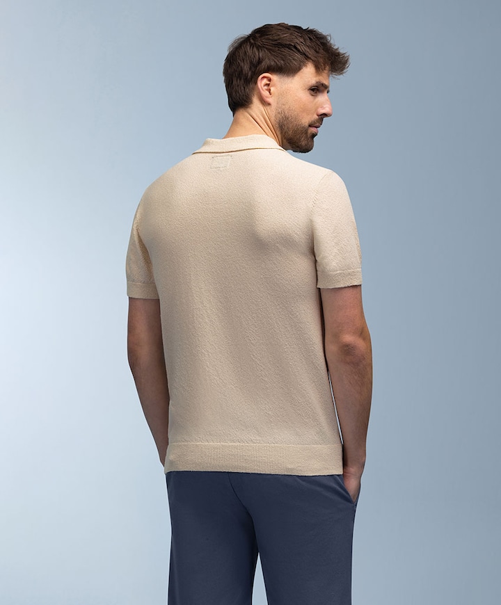 Heren polo beige