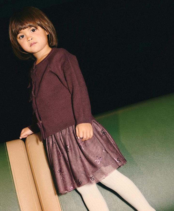 Meisjes vest bordeaux